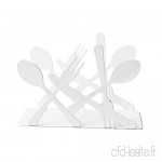 BESTONZON Porte-Serviettes en Forme de Couteau et de Fourchette en Acier Inoxydable Décorations pour la Maison de Cuisine Blanc - B07PJJKKNH